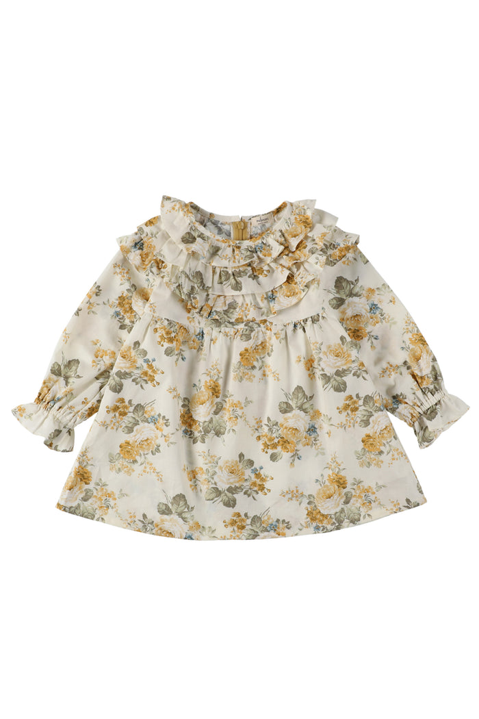 Candy Frilly Dress  ( Vintage Yellow )